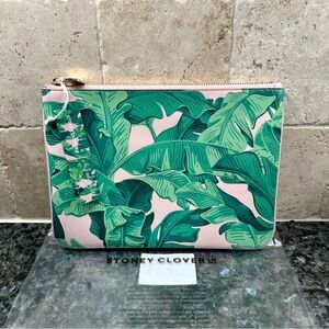 Stoney Clover Lane x Beverly Hills Hotel Banana Leaf Flat Pouch NWT